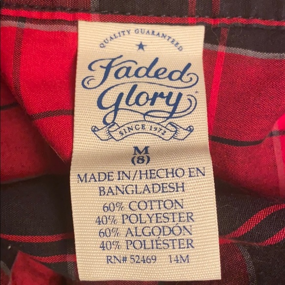 Faded Glory plaid button down shirt - Picture 3 of 3